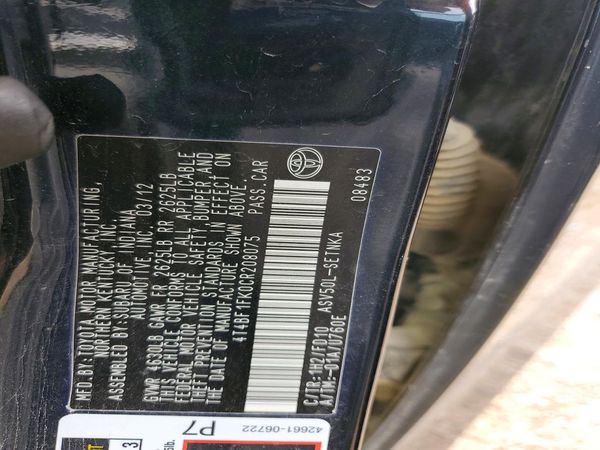 2012 TOYOTA CAMRY
