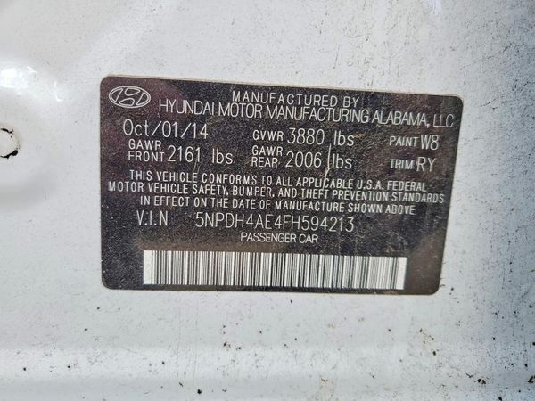 2015 HYUNDAI ELANTRA GLS(Middle)