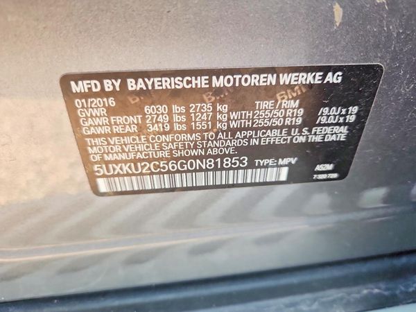 2016 BMW X6 xDrive35i