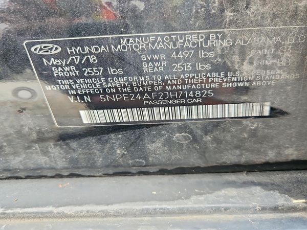 2018 HYUNDAI SONATA SE, Eco