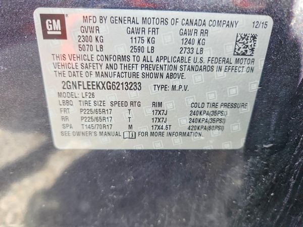 2016 CHEVROLET EQUINOX LS
