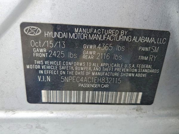 2014 HYUNDAI SONATA