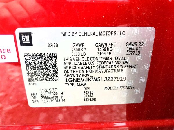 2020 CHEVROLET TRAVERSE