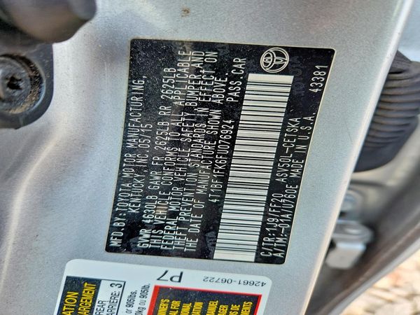 2015 TOYOTA CAMRY