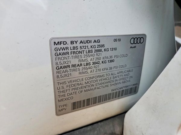 2019 AUDI SQ5 quattro Prestige