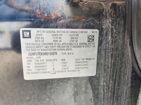 2017 CHEVROLET EQUINOX LT / FL
