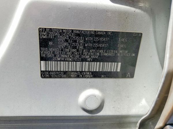 2016 TOYOTA RAV4 XLE (M Grade)