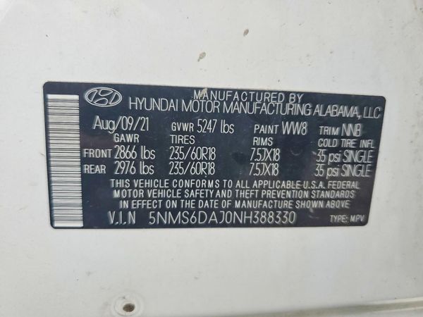 2022 HYUNDAI SANTA FE