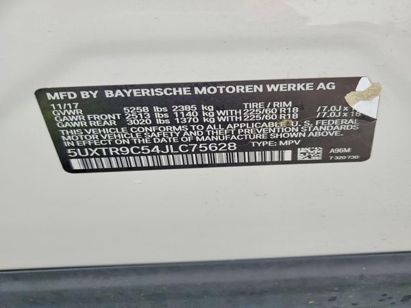 2018 BMW X3 sDrive30i — VINS
