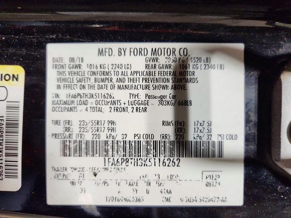 2019 FORD MUSTANG I4 Coupe