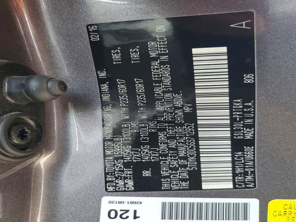 2016 TOYOTA SIENNA