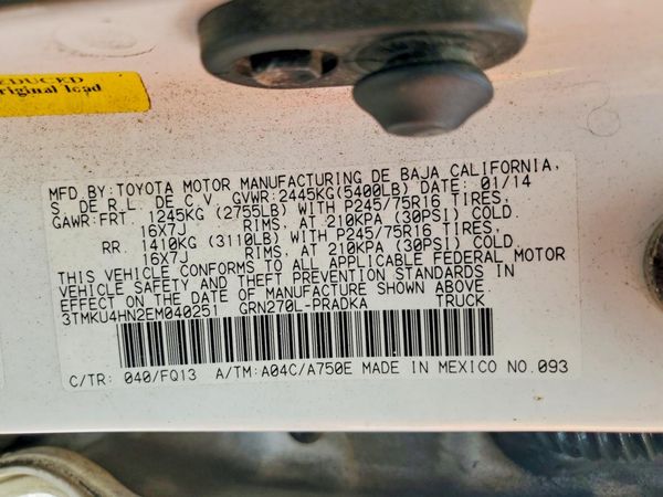 2014 TOYOTA TACOMA Delux Grade