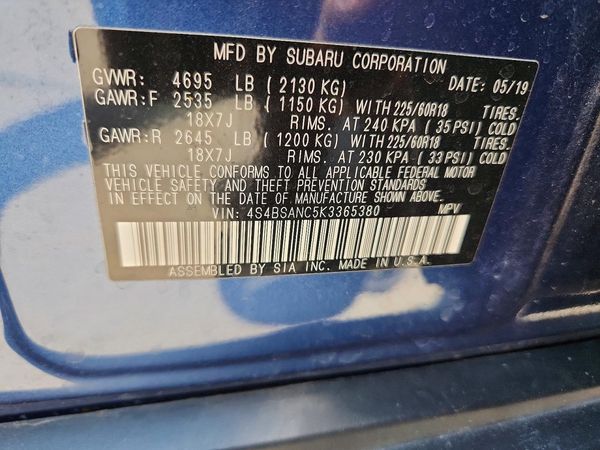 2019 SUBARU OUTBACK Limited+M/R+ES+NAVI