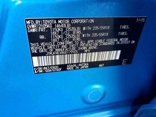 2016 TOYOTA RAV4 SE (S Grade)