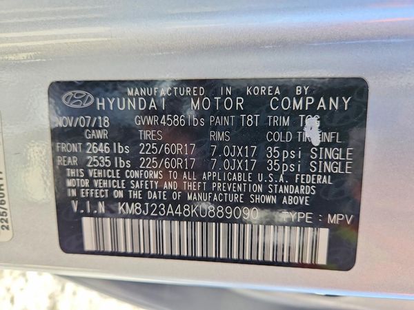 2019 HYUNDAI TUCSON SE