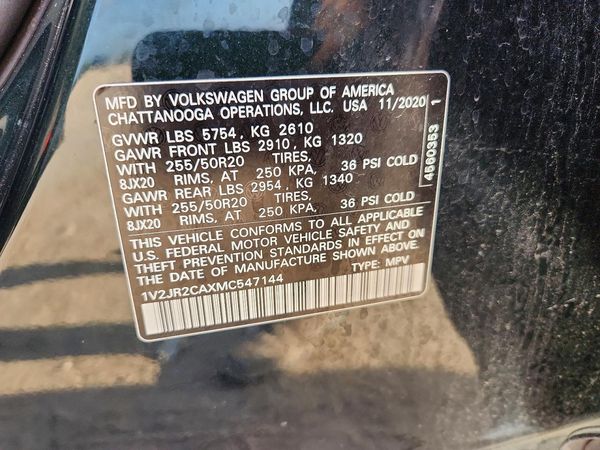 2021 VOLKSWAGEN ATLAS