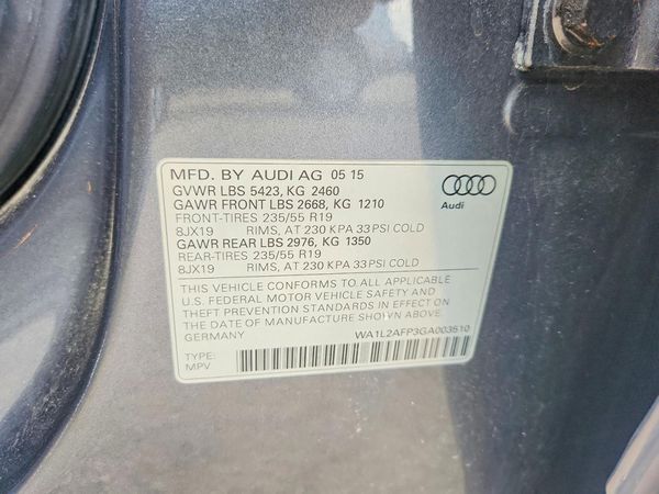 2016 AUDI Q5 quattro Premium Plus