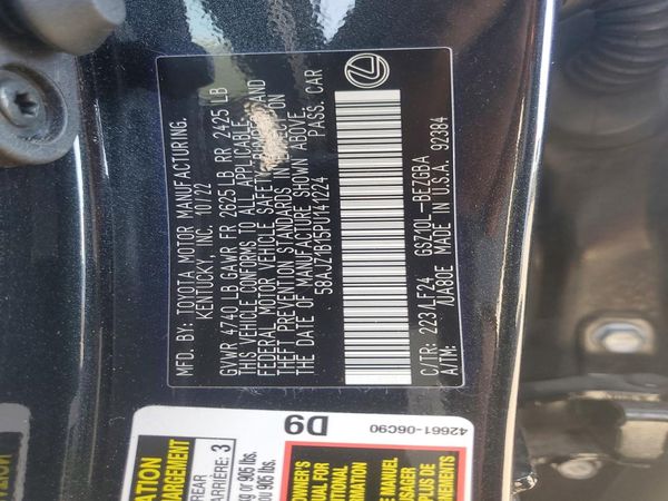 2023 LEXUS ES 350 F Sport Handling