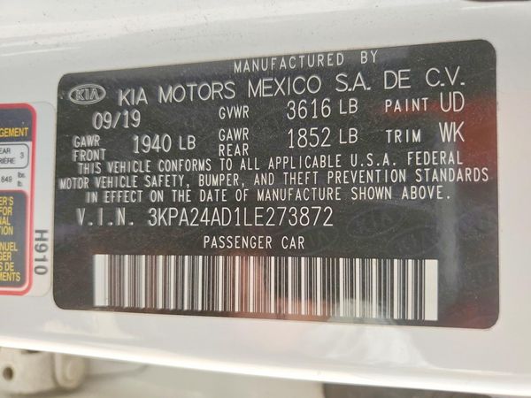 2020 KIA RIO