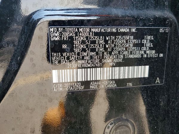 2013 TOYOTA RAV4 High