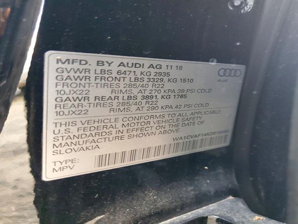 2019 AUDI Q8 quattro Prestige
