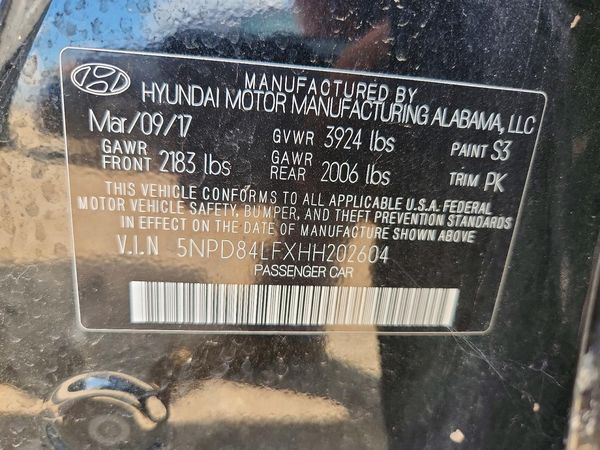 2017 HYUNDAI ELANTRA