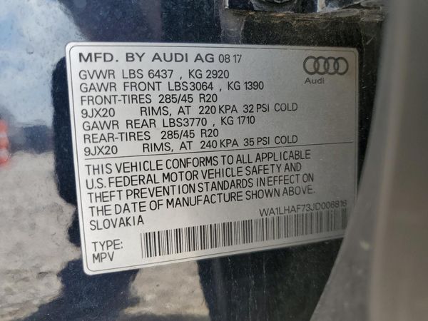 2018 AUDI Q7 quattro Premium Plus