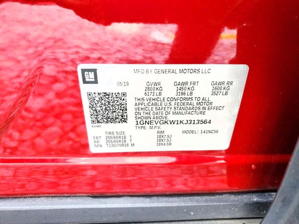 2019 CHEVROLET TRAVERSE LT