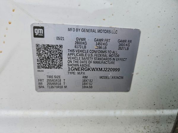2021 CHEVROLET TRAVERSE LT