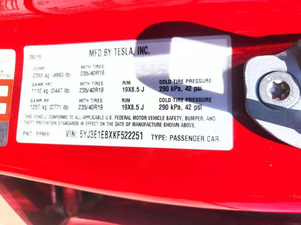 2019 TESLA MODEL 3