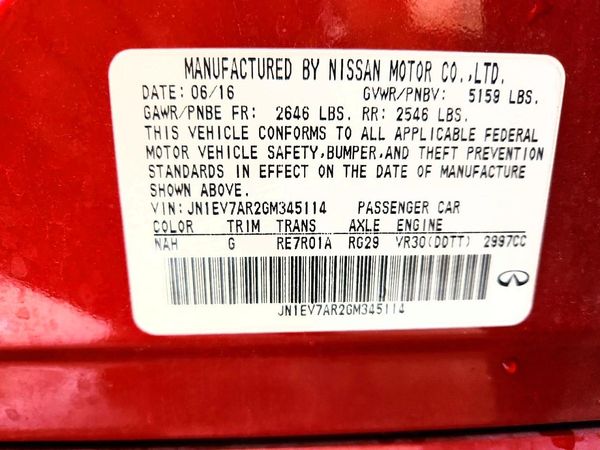 2016 INFINITI Q50