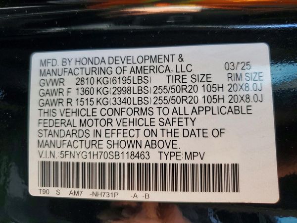 2025 HONDA PILOT