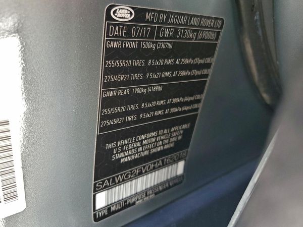 2017 LAND ROVER RANGE ROVER SPORT SE