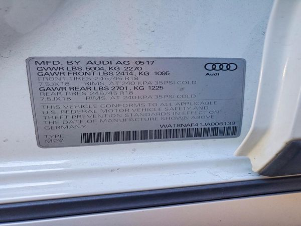 2018 AUDI A4 ALLROAD Premuim Plus