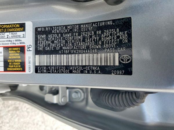 2017 TOYOTA CAMRY