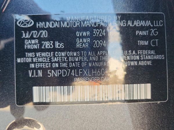 2020 HYUNDAI ELANTRA SE