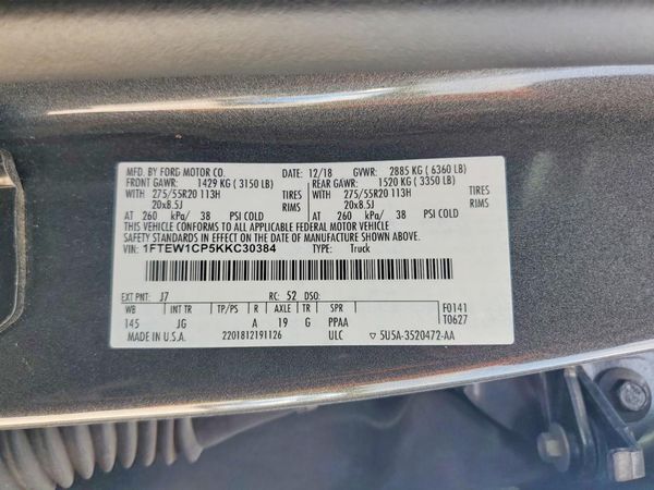 2019 FORD F150