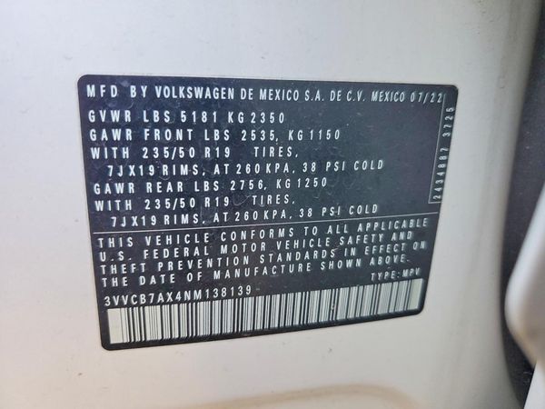 2022 VOLKSWAGEN TIGUAN SE R-Line Black