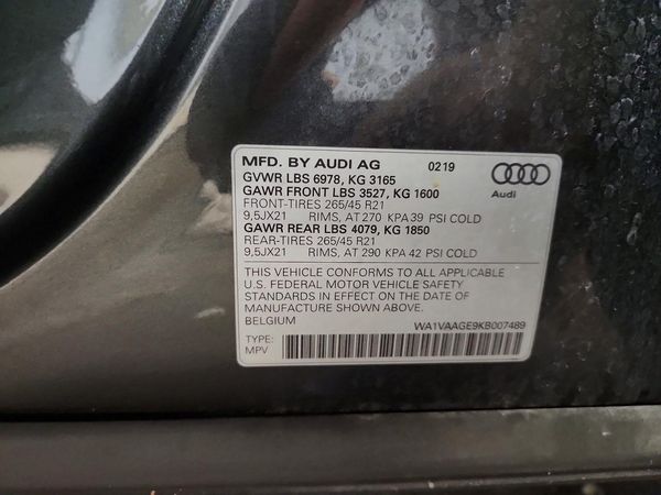 2019 AUDI E-TRON e-tron quattro Prestige
