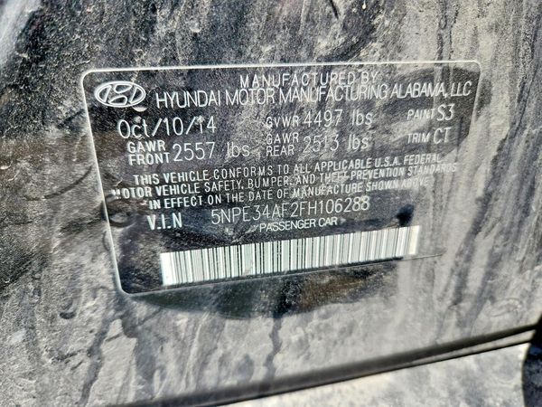 2015 HYUNDAI SONATA