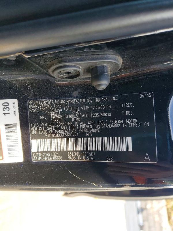 2015 TOYOTA SIENNA