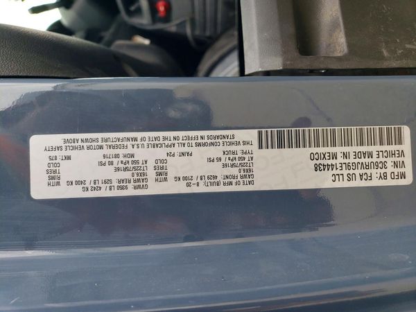 2020 RAM PROMASTER 3500 VF