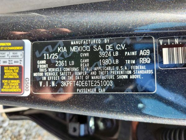 2026 KIA K4 LX, LXS