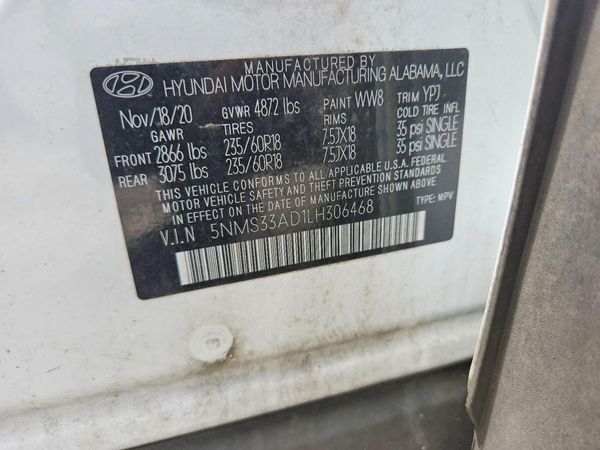 2020 HYUNDAI SANTA FE SEL