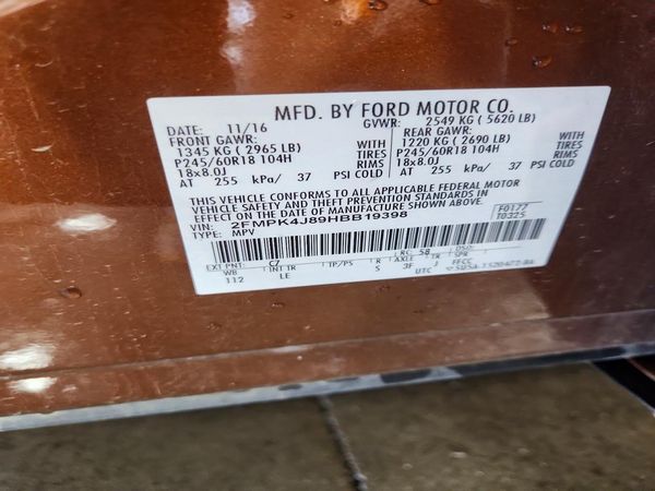 2017 FORD EDGE SEL