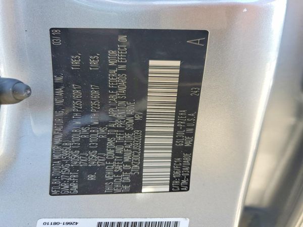 2018 TOYOTA SIENNA LE