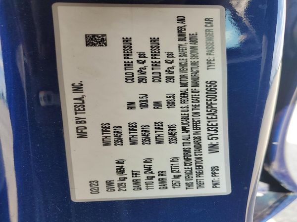 2023 TESLA MODEL 3