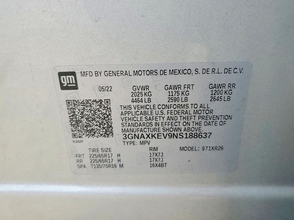 2022 CHEVROLET EQUINOX LT (1LT)