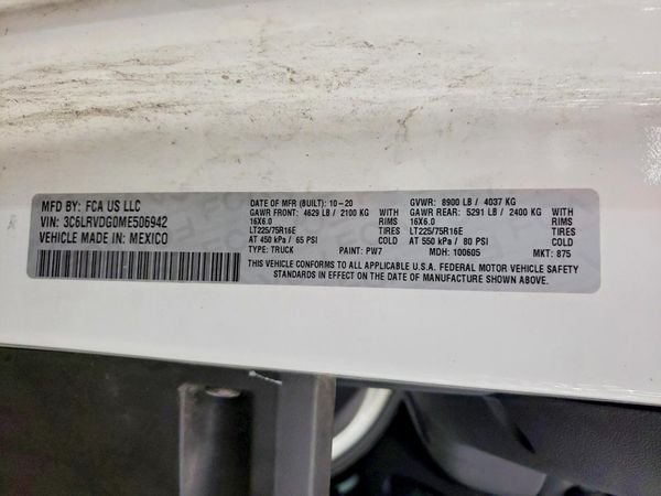 2021 RAM PROMASTER 2500