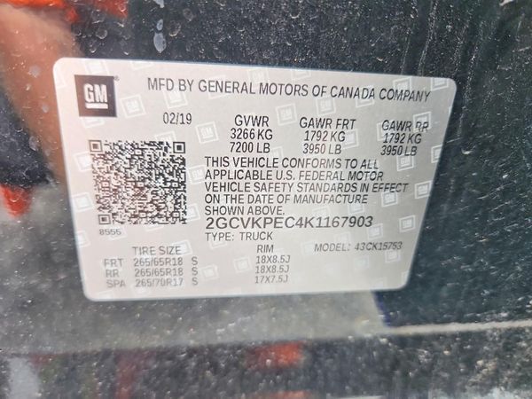 2019 CHEVROLET SILVERADO LT